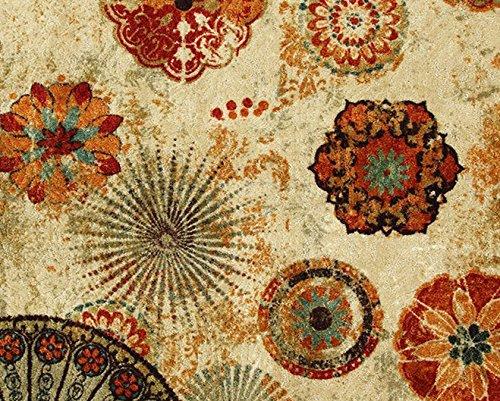 Mohawk Home Strata Caravan Medallion Multi Printed Area Rug, 6'x9', Tan & Orange