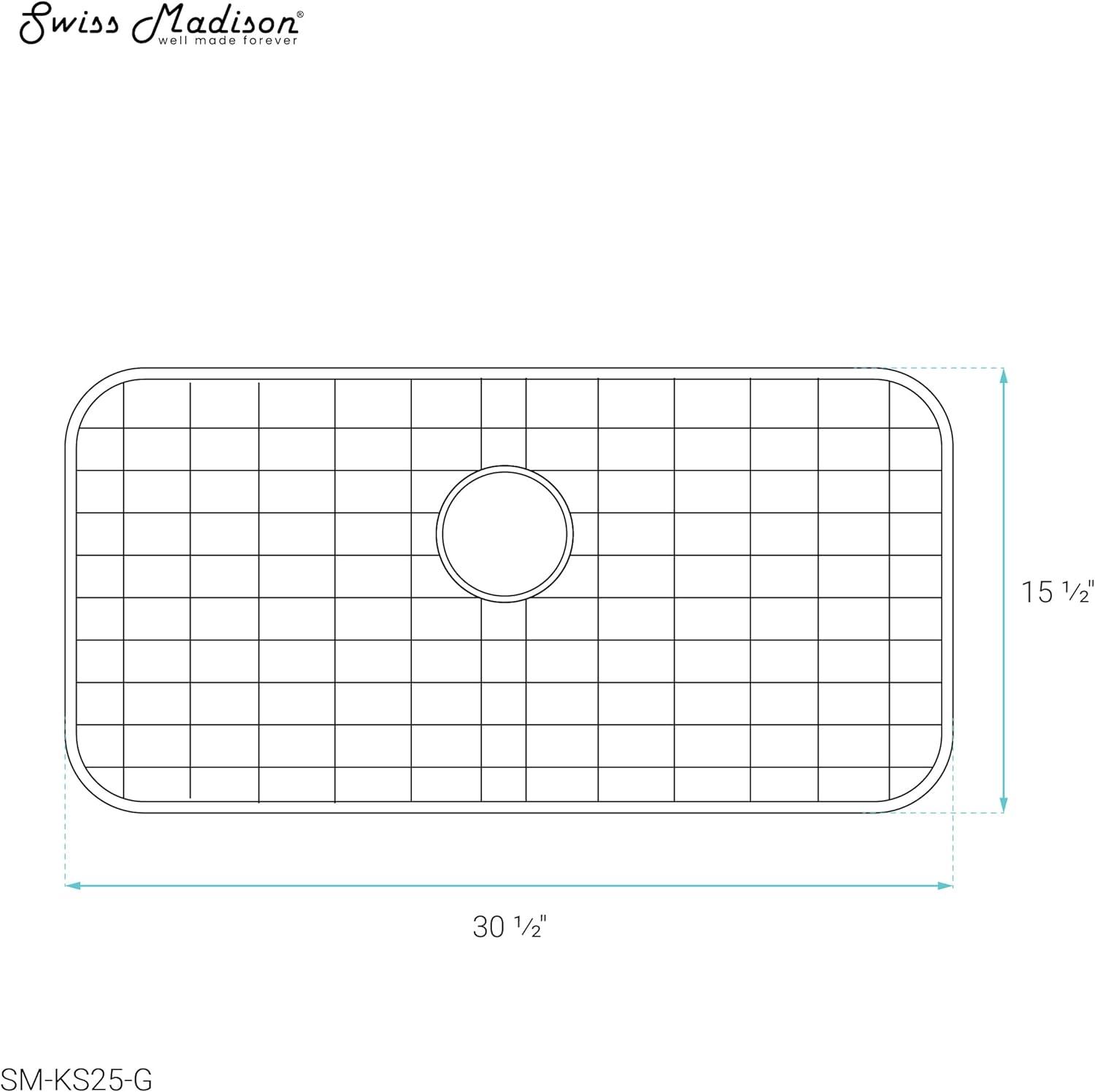 Swiss Madison 33 x 18 Stainless Steel Kitchen Sink Grid