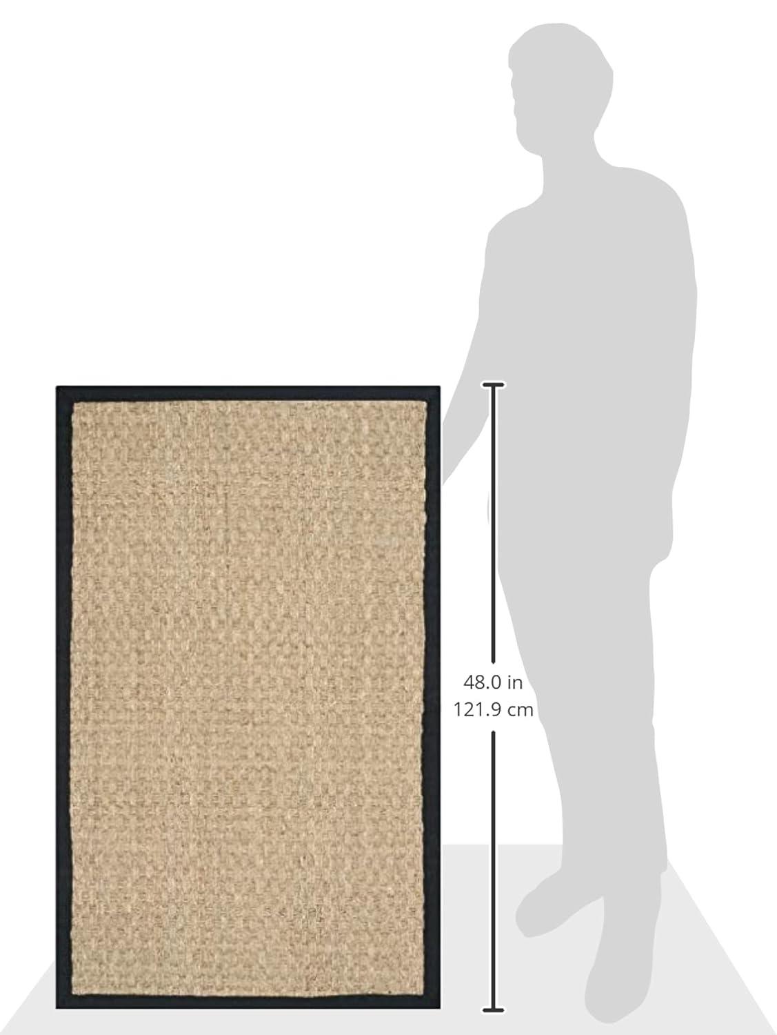 Natural Fiber NF114 Power Loomed Indoor Accent Rug - Natural/Black - 2'6"x4' - Safavieh.