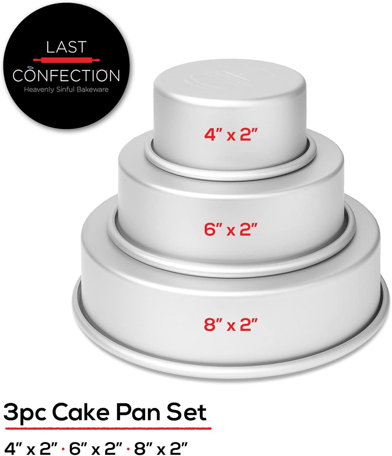 Round Aluminum 3-Piece Cake Pan Set