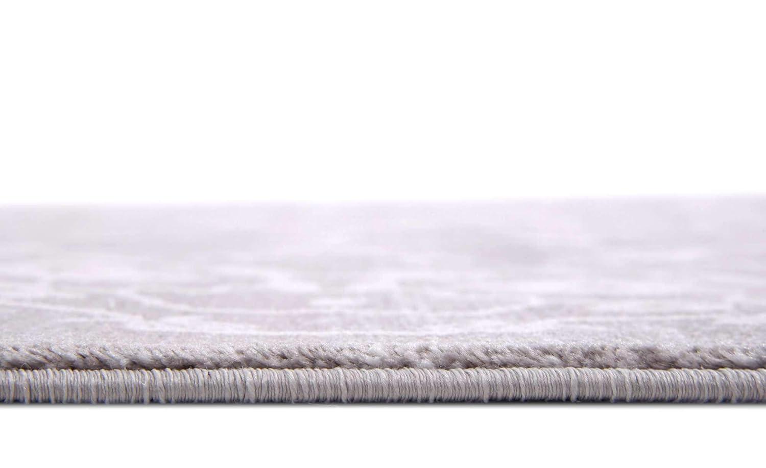 Unique Loom New Classical Collection Area Rug - Olympia (8'  Square Light Gray/Ivory)
