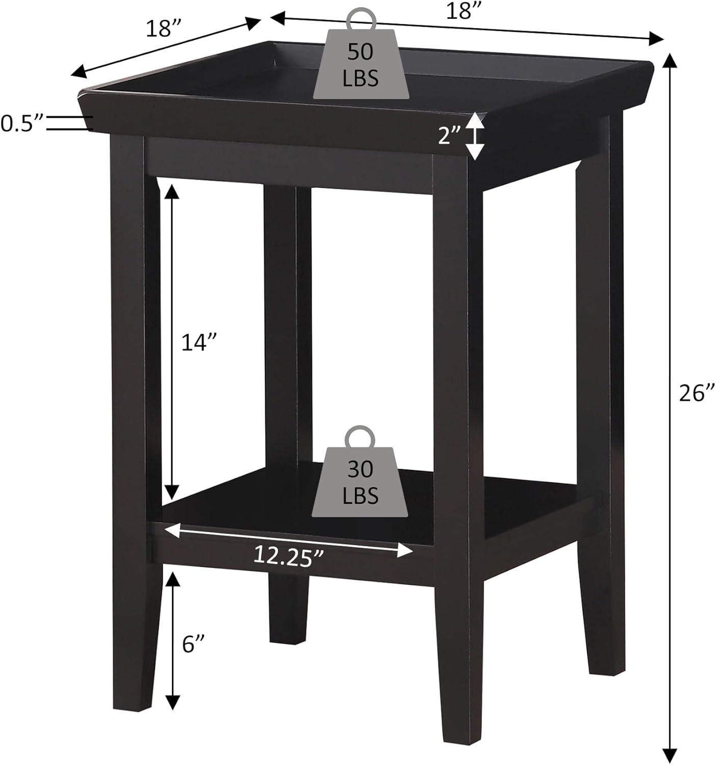Convenience Concepts Ledgewood End Table, Multiple Colors