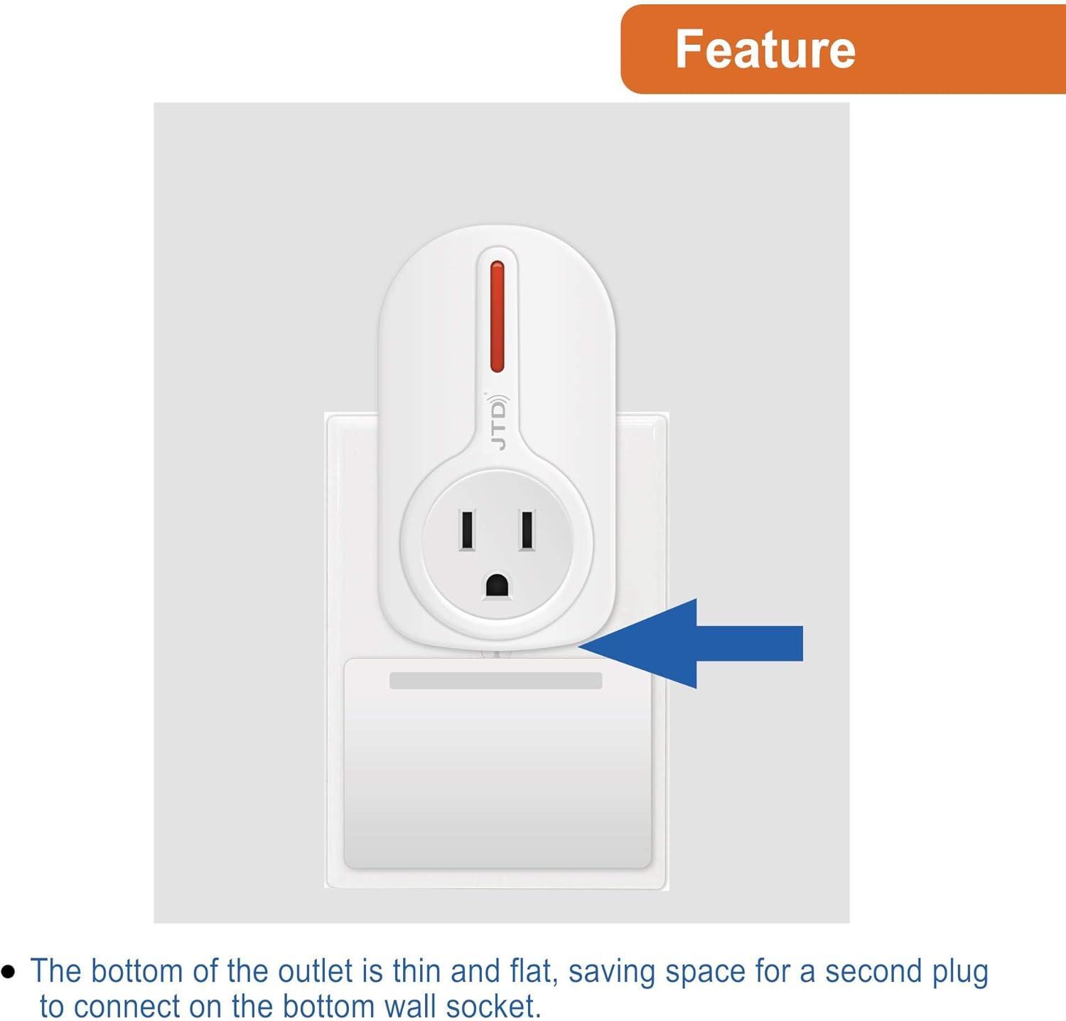 Jtd 5 Pack Remote Control Outlet Switch 3Rd Generation Energy Saving Autoprogrammable Wireless Electrical Plug Switch For Household Appliances Lighting Andamp Electrical Equipment 2 Remotes
