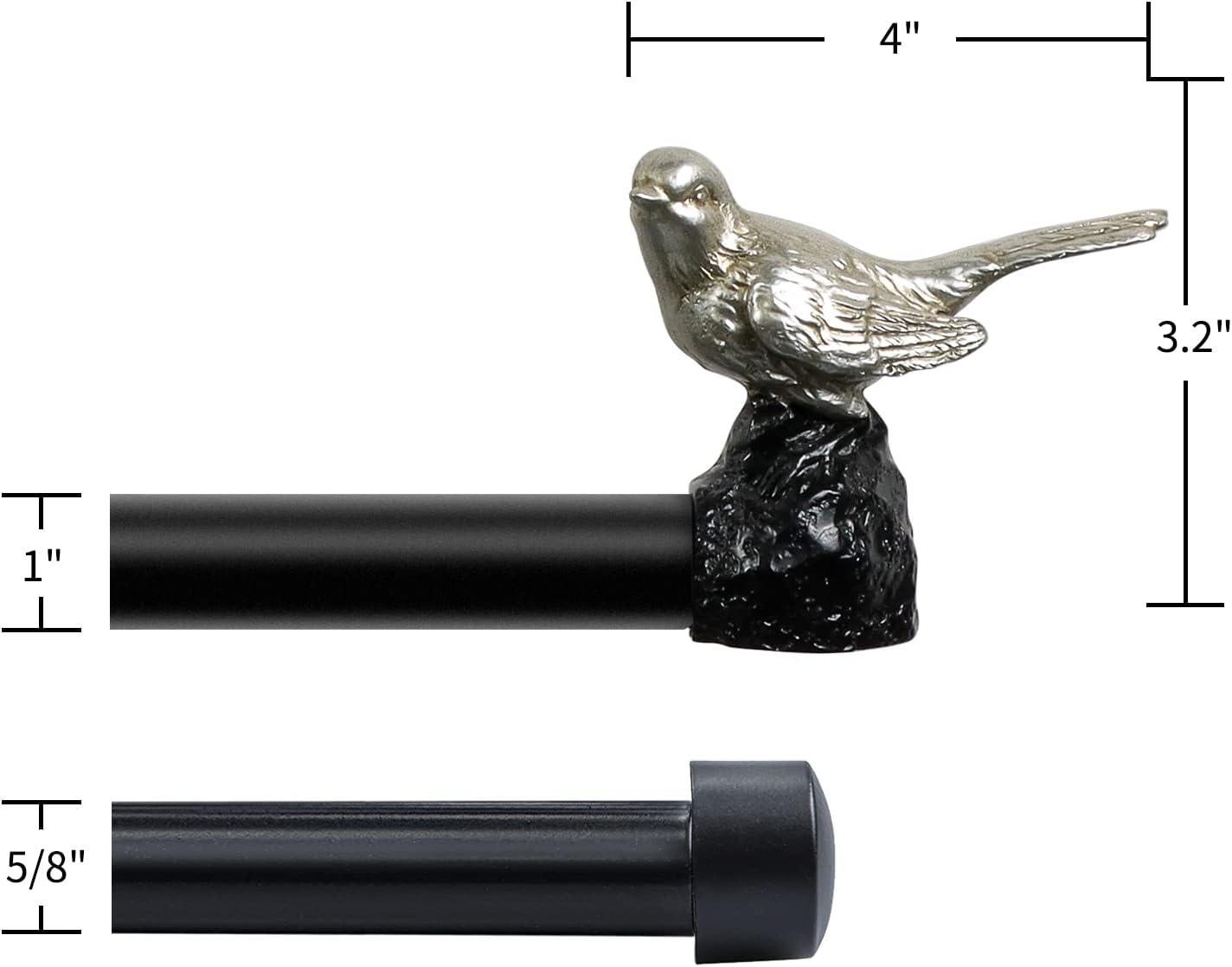 Meriville Adjustable Double Curtain Rod