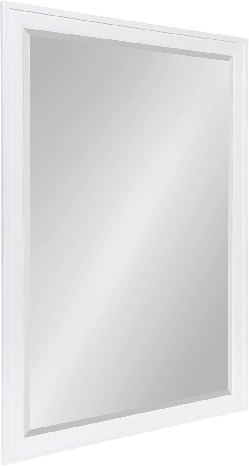 Elegant Full-Length White Polystyrene Vanity Mirror 44.5"