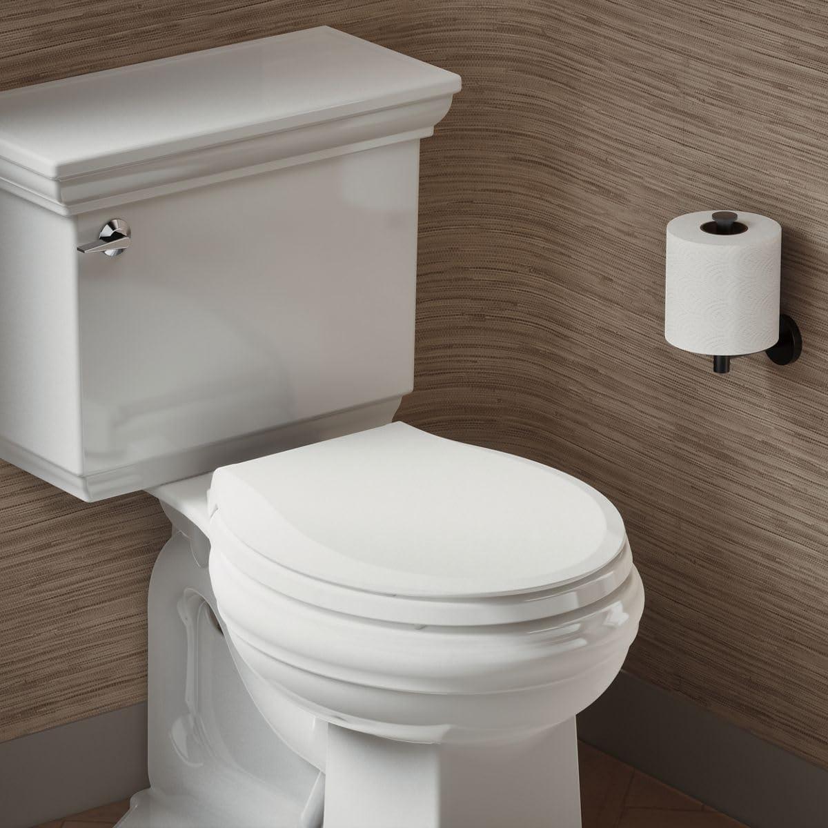 Kohler Cachet Round-Front Toilet Seat with Quiet-Close Lid and Seat and Grip-Tight Bumpers K-4639-RL-0