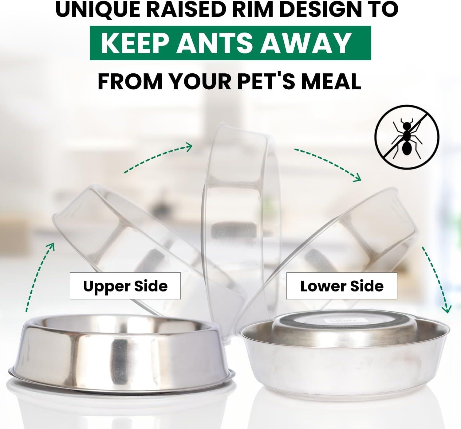 Iconic Pet Anti Ant Non-Skid Pet Bowl (2 Bowls) (Set of 2)