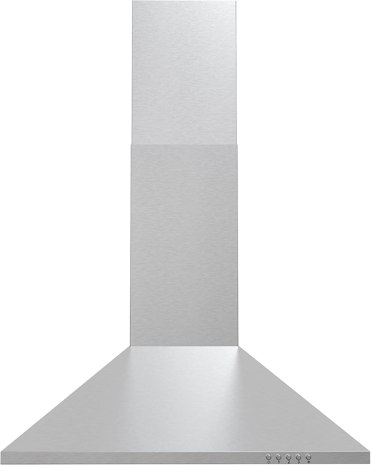 Cosmo COS-6324EWH 24 in. Ducted Wall Mount Range Hood in Stainless Steel with LED Lighting and Permanent Filters