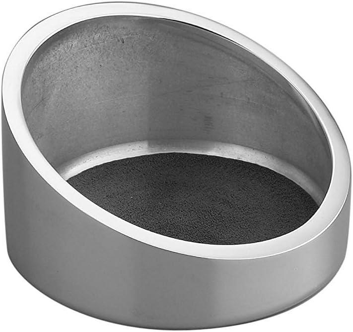 Nambé Tilt Winery Coaster - Angled Rim Alloy Drip Catcher & Bottle Holder - Sculptural Metal Table Accent, Chilled Bottle Rest & Counter Décor