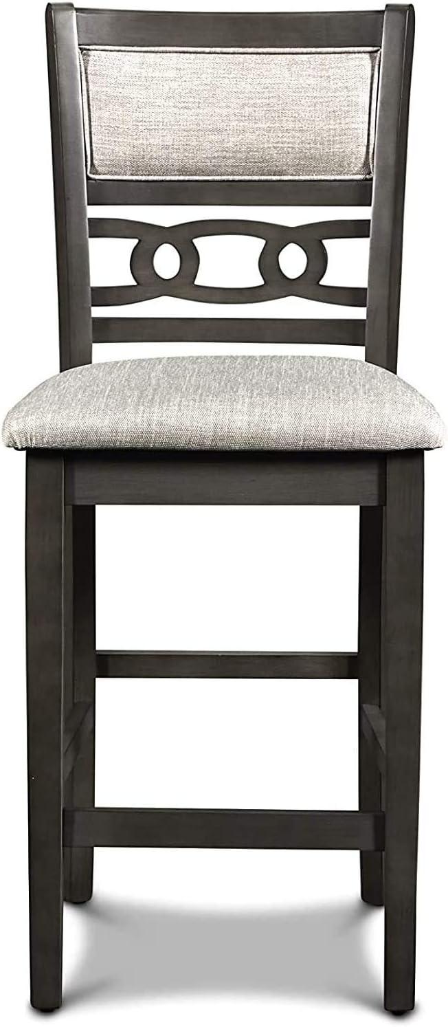 New Classic Furniture Gia Solid Wood Counter Table W/2 Chairs in Gray