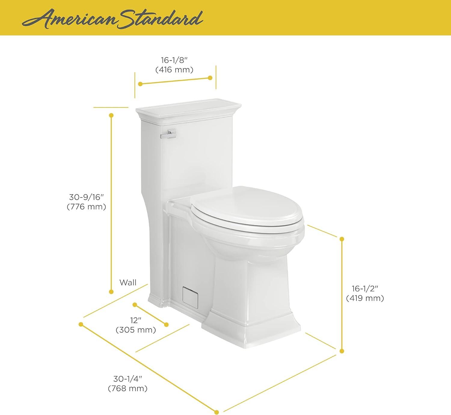 White High Efficiency Elongated One-Piece Toilet with Seat