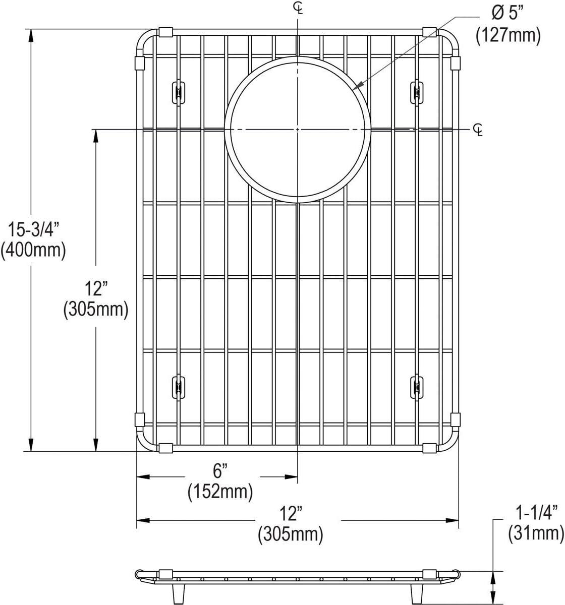 12" x 15.75" Sink Grid