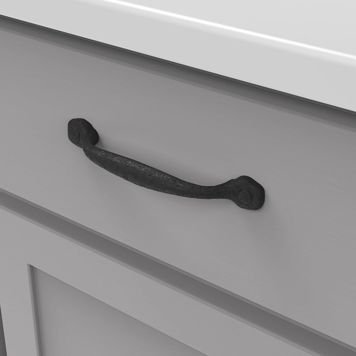 Refined Rustic Kitchen Cabinet Handles, Solid Core Drawer Pulls for Cabinet Doors, 5-1/16" (128mm)