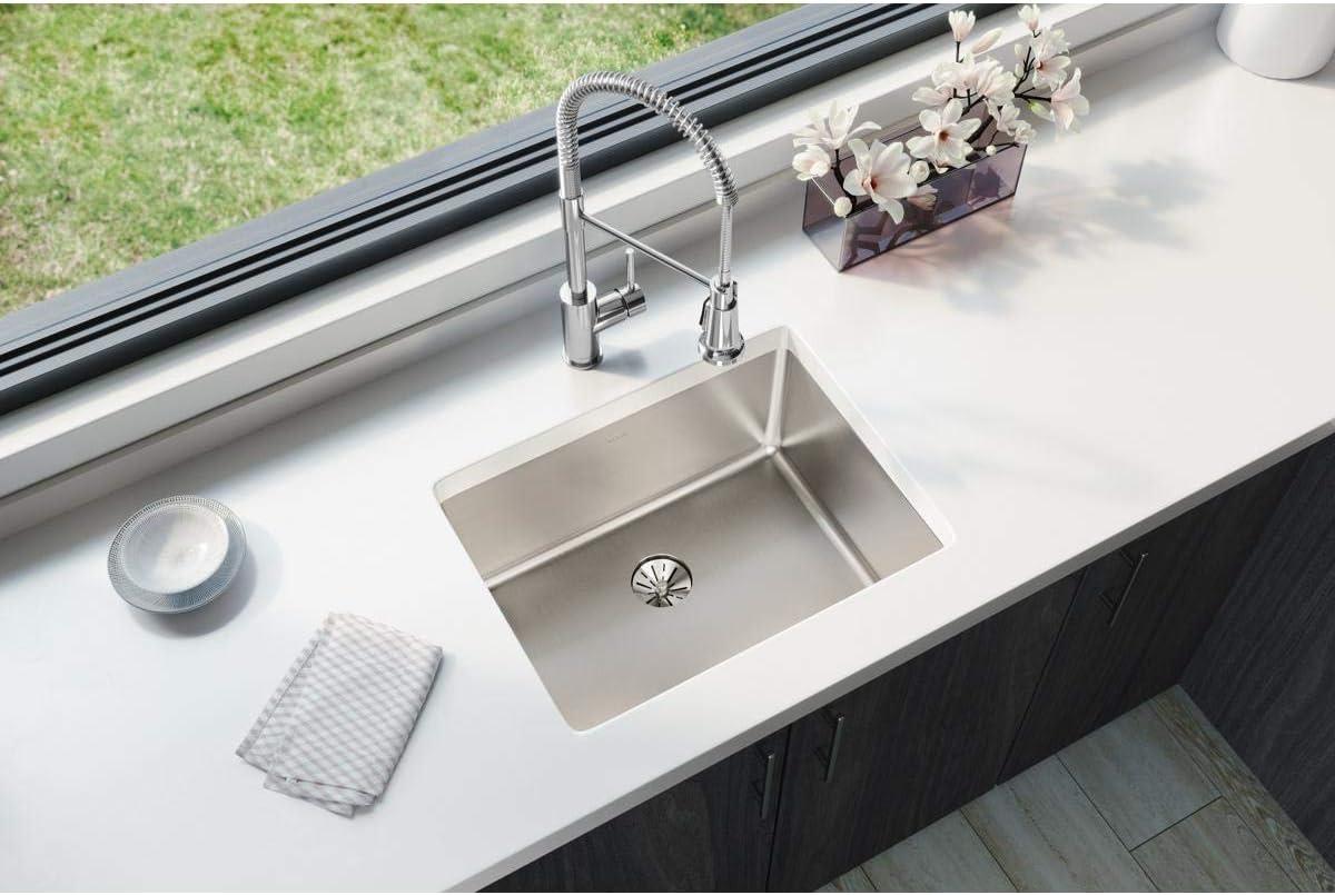 Lustrous Satin Stainless Steel Single Bowl Undermount Sink