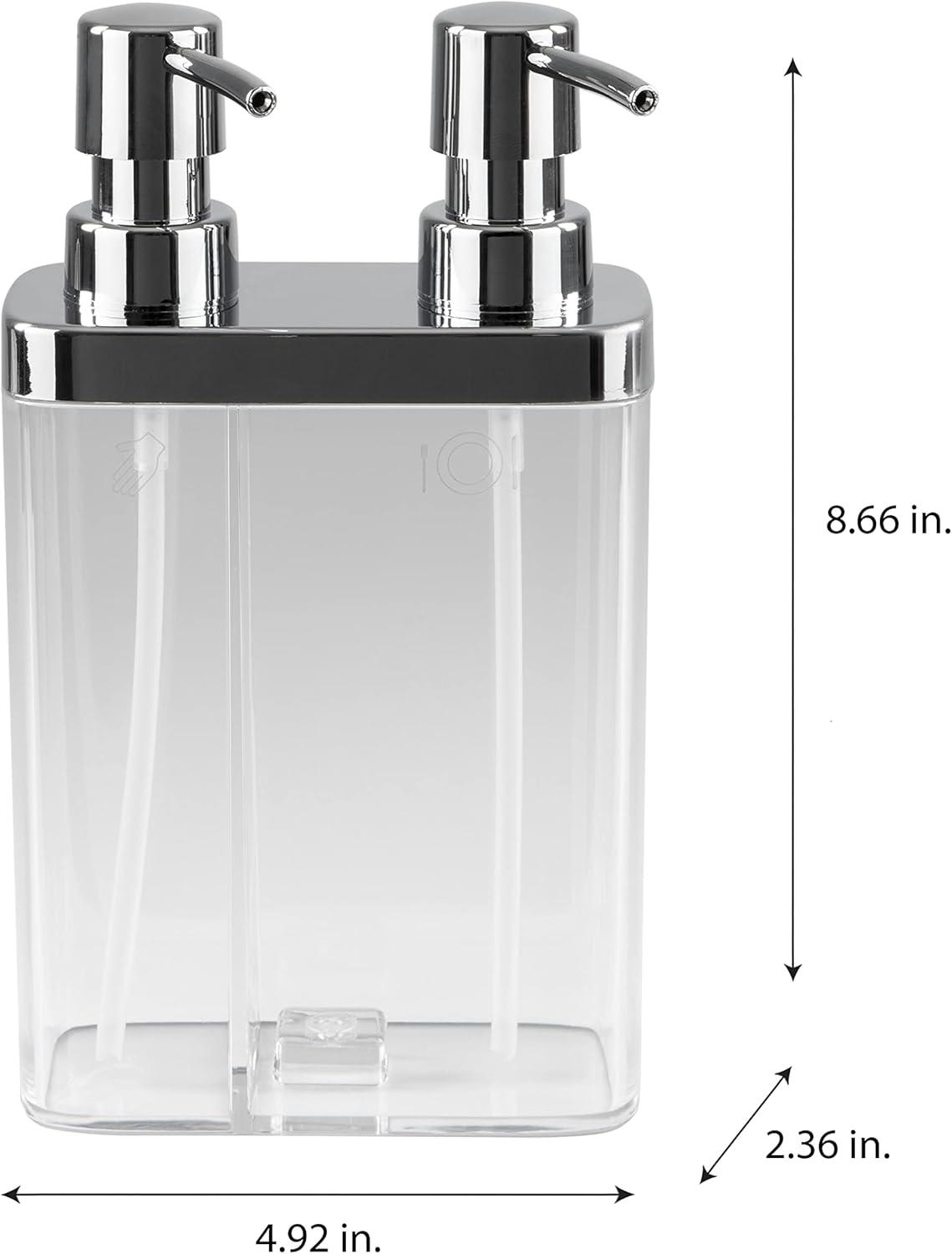 Kitchen Details Dual Pump Soap & Lotion Dispenser in Clear