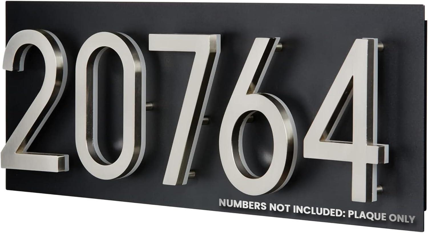 Address Plaque for Backlit LED Numbers, Black