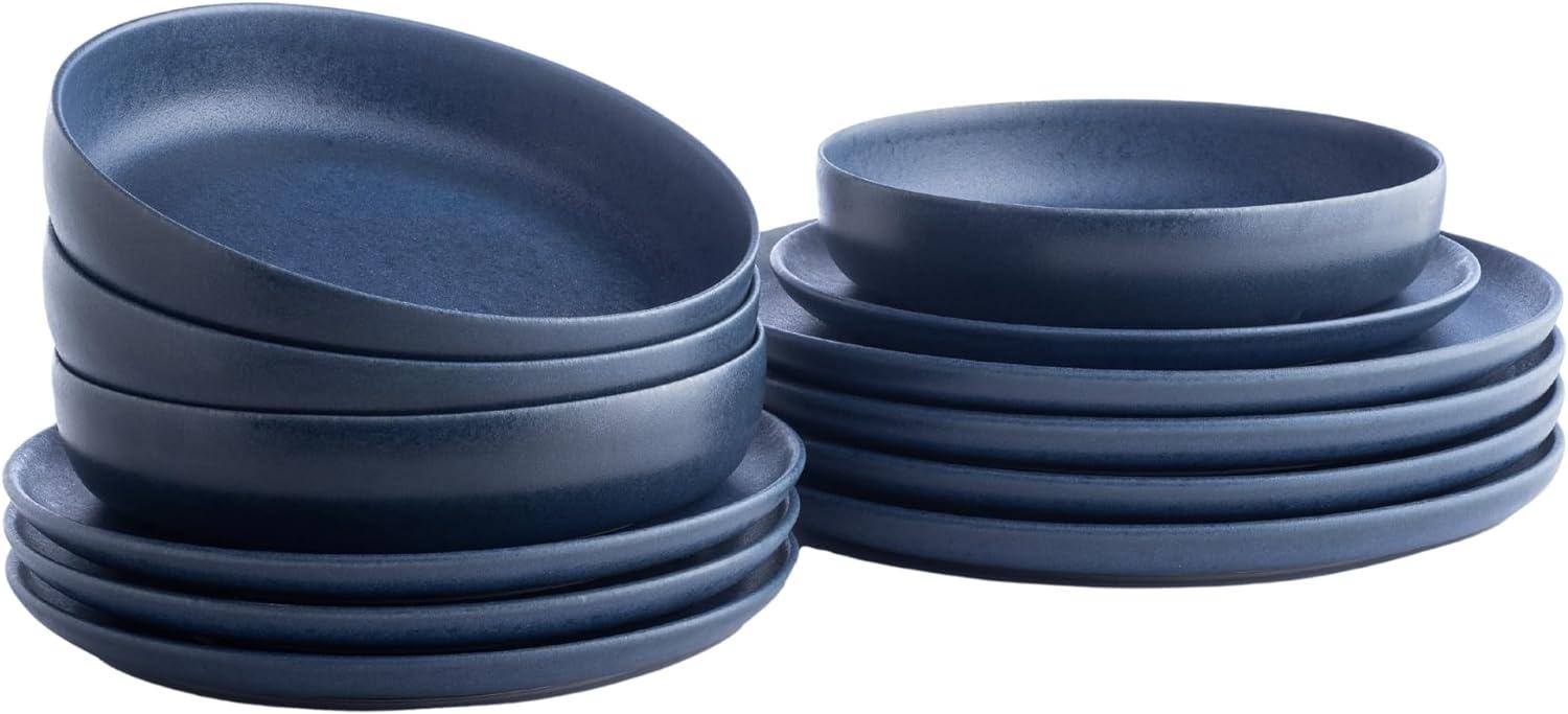 Porto By Stone Lain Macchio 12-Piece Dinnerware Set Stoneware