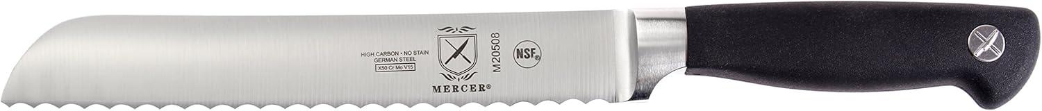 Mercer Culinary Genesis 6-Piece Knife Set with Wood and Glass Block