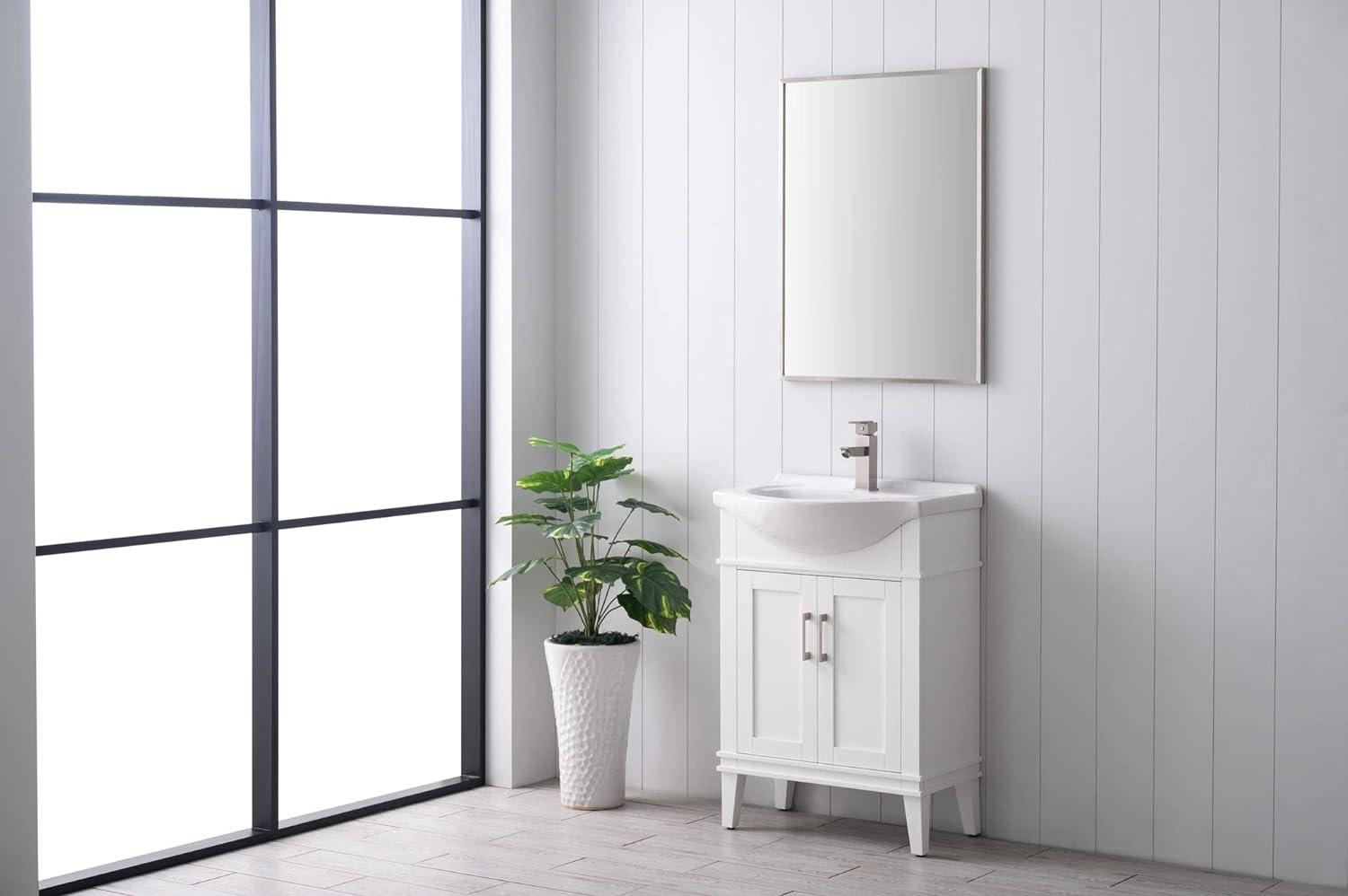 Boesch 24'' Single Bathroom Vanity with Ceramic Top