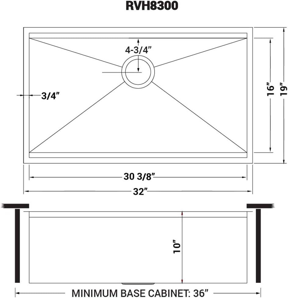 Ruvati Workstation Undermount 16 Gauge Stainless Steel Kitchen Sink Single Bowl