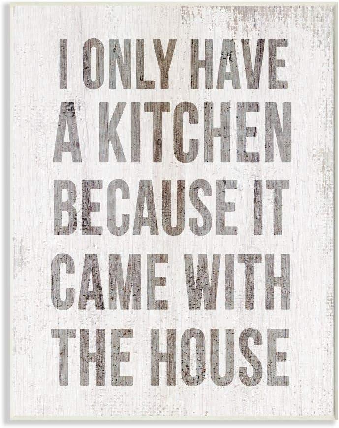 Rustic White MDF Kitchen Quote Wall Plaque, 10x15