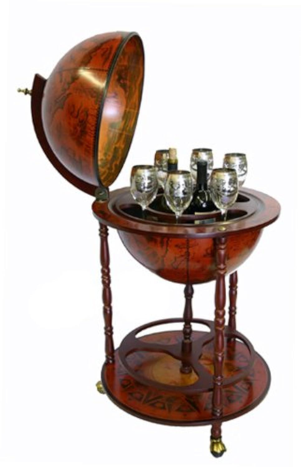 Sixteenth-Century Italian Replica Mahogany Globe Bar