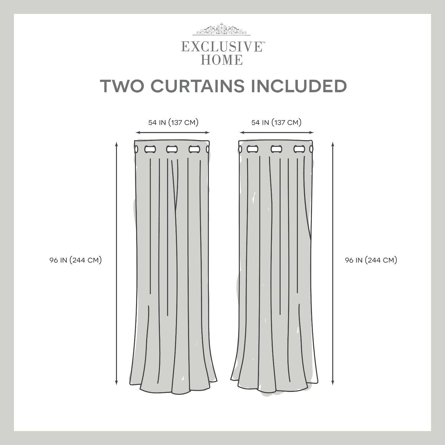 Amalgamated Textiles Exclusive Home Velvet Heavyweight Light Filtering Grommet Top Curtain Panel Pair