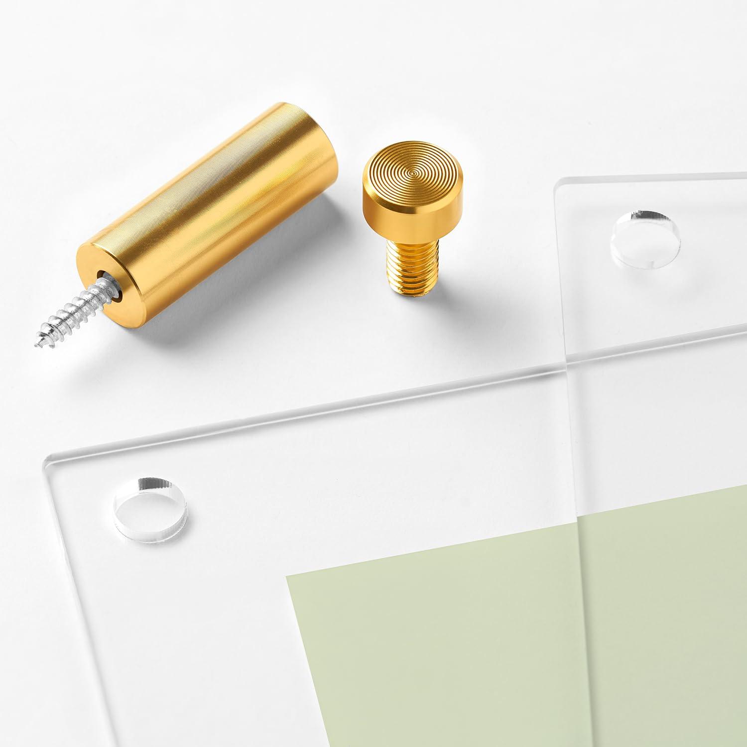 Clear UV-Grade Acrylic Modern Floating Picture Frame - Gold