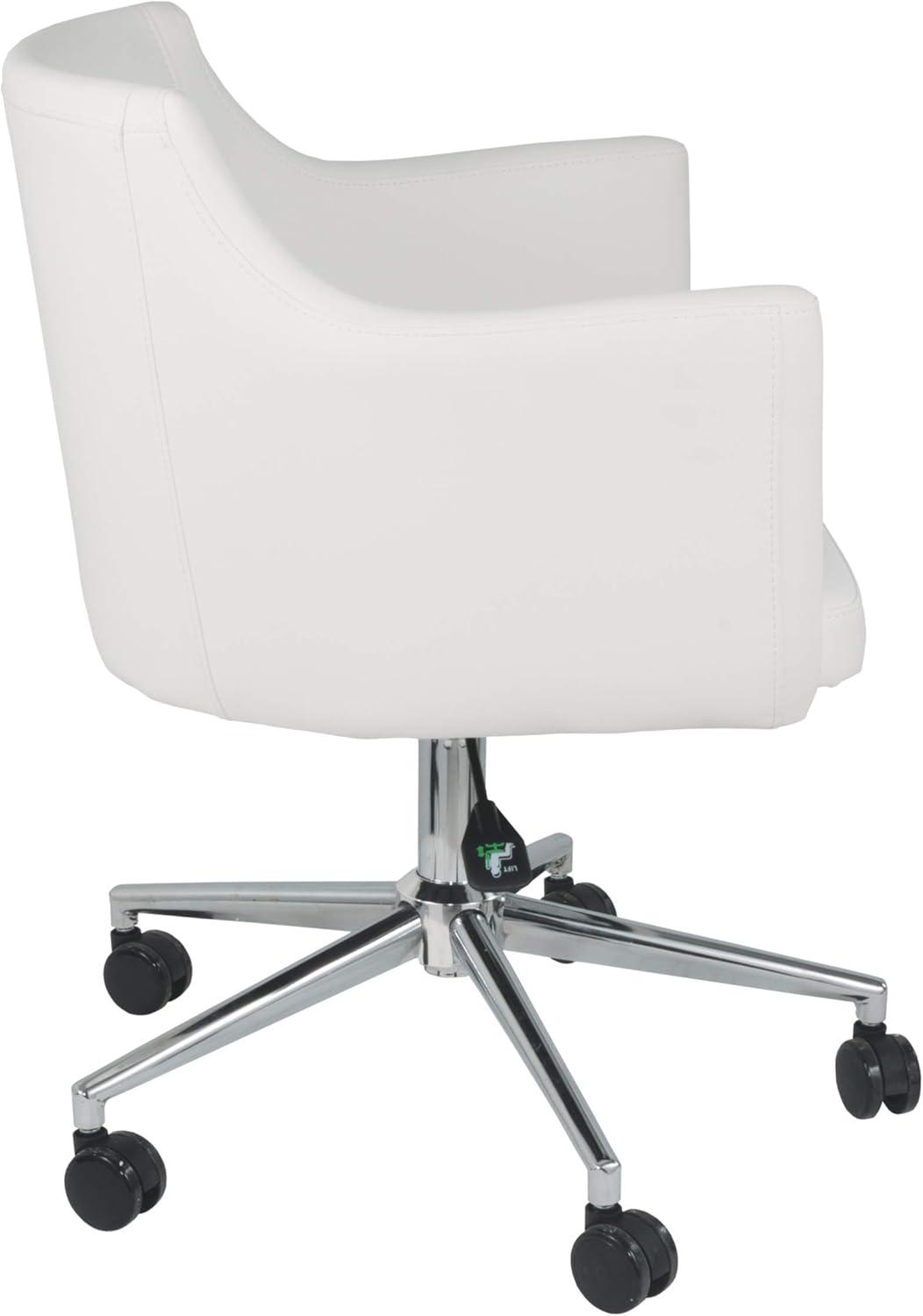 Signature Design by Ashley Contemporary Baraga Home Office Desk Chair  White