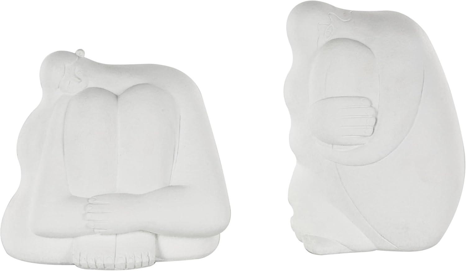 Brayden Studio® Buncie Ceramic Nesting Family People Decorative Cream Sculpture Set