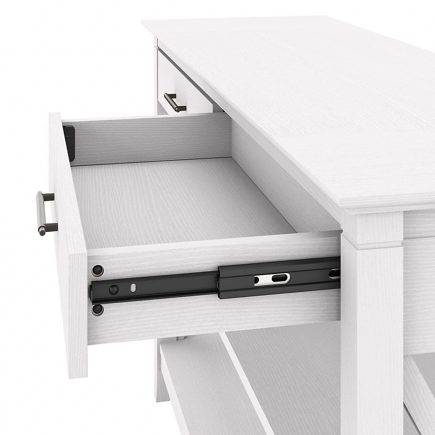 Bush Furniture Key West Console Table, Pure White Oak