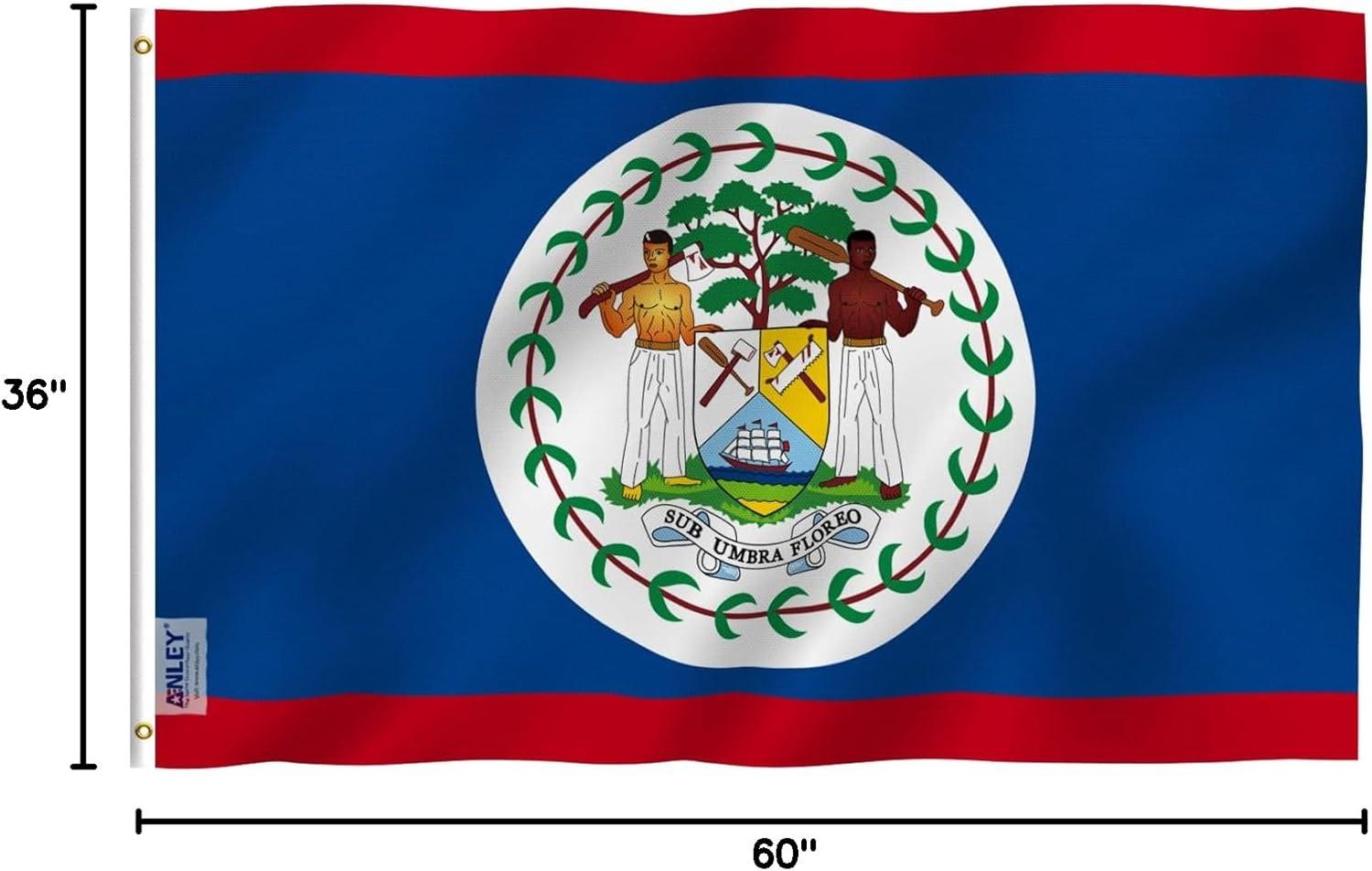 ANLEY Fly Breeze Belize Flag  Polyester 36 x 60 in. House Flag
