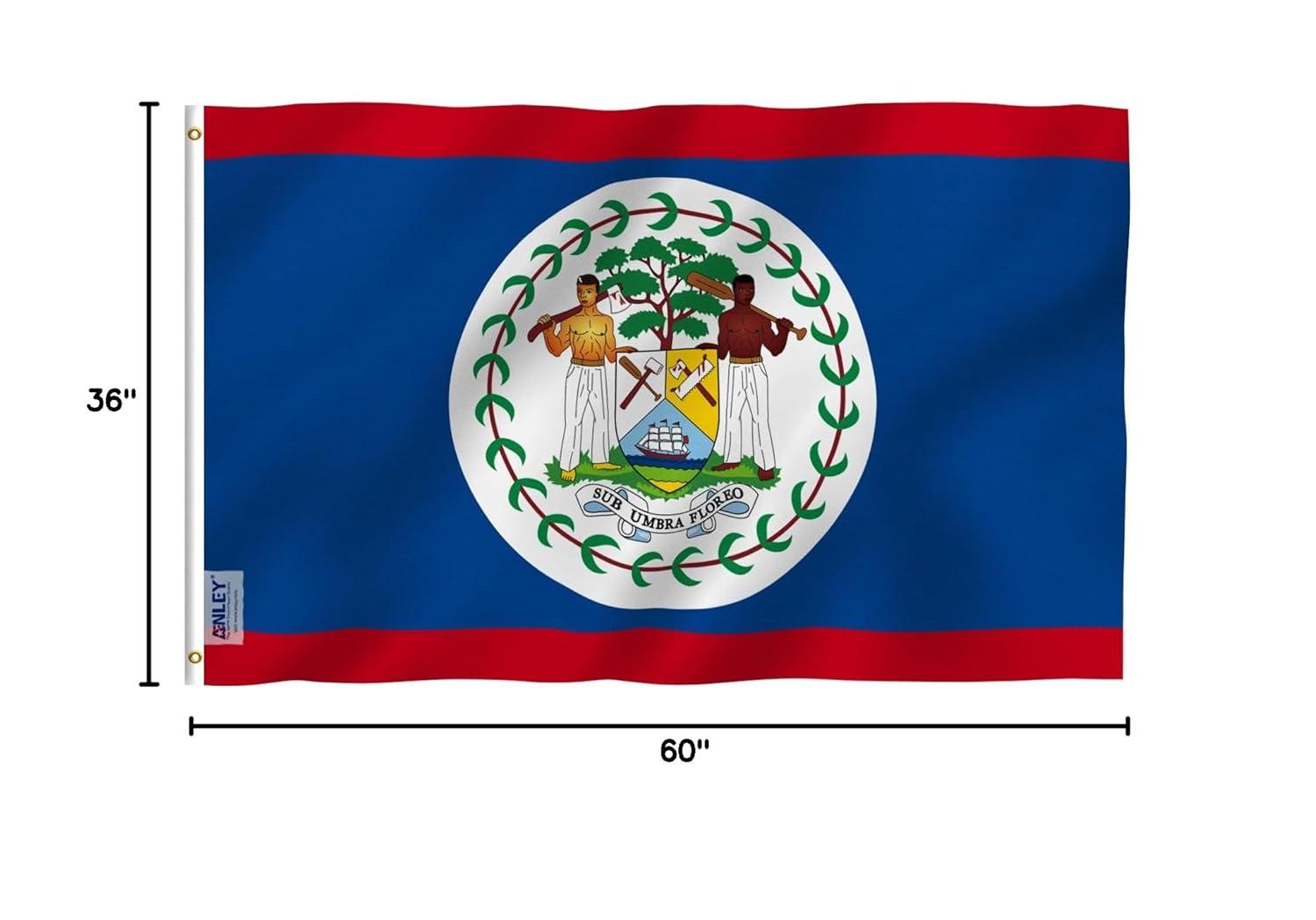 ANLEY Fly Breeze Belize Flag  Polyester 36 x 60 in. House Flag