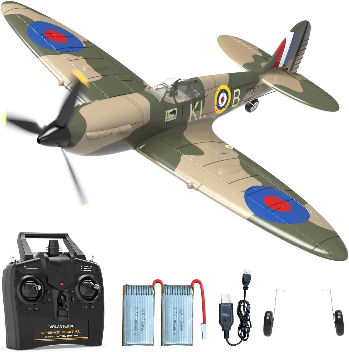 Open Box 4-CH Spitfire One Key Remote Control Airplane with Xpilot Stabilizer