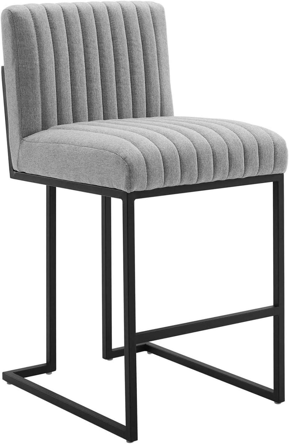 Indulge Channel Tufted Fabric Counter-Height Bar Stool by Modway