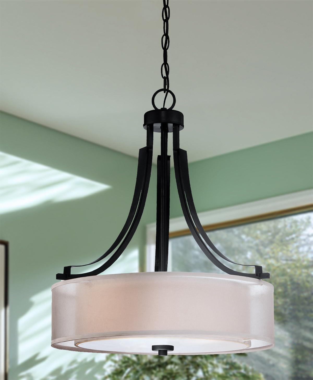 Minka Lavery Minka Parsons Studio 20 1/2" Wide Sand Coal Black Drum Pendant Light