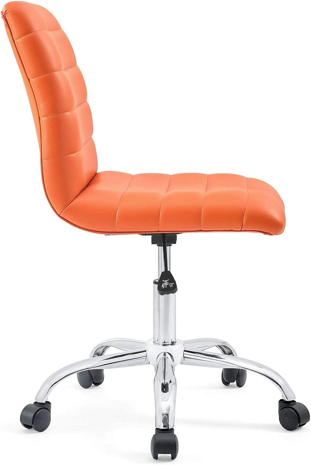 Modway Ripple Armless Mid Back Vinyl Office Chair