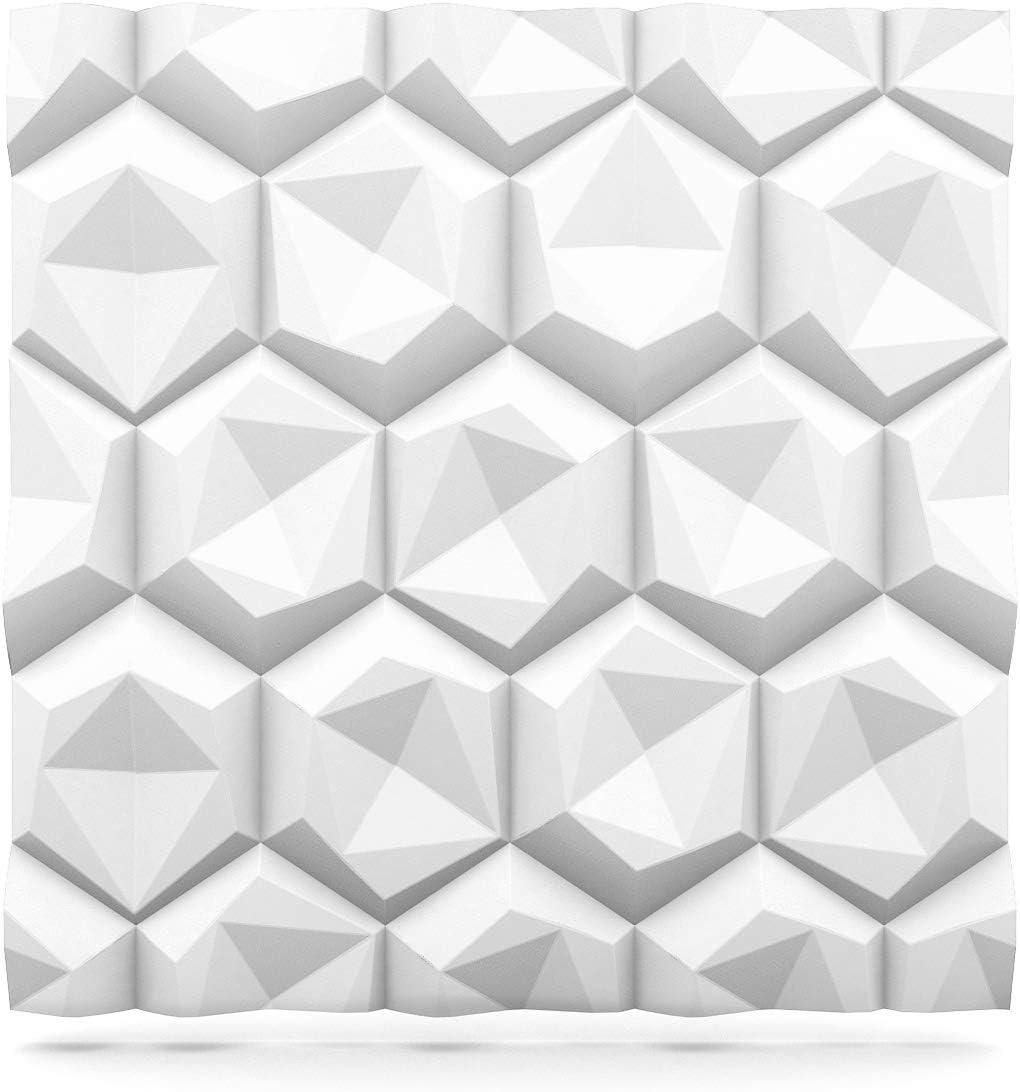 Hexagon 23.5" x 23.5" Seamless Glue-up 3D Wall Panels
