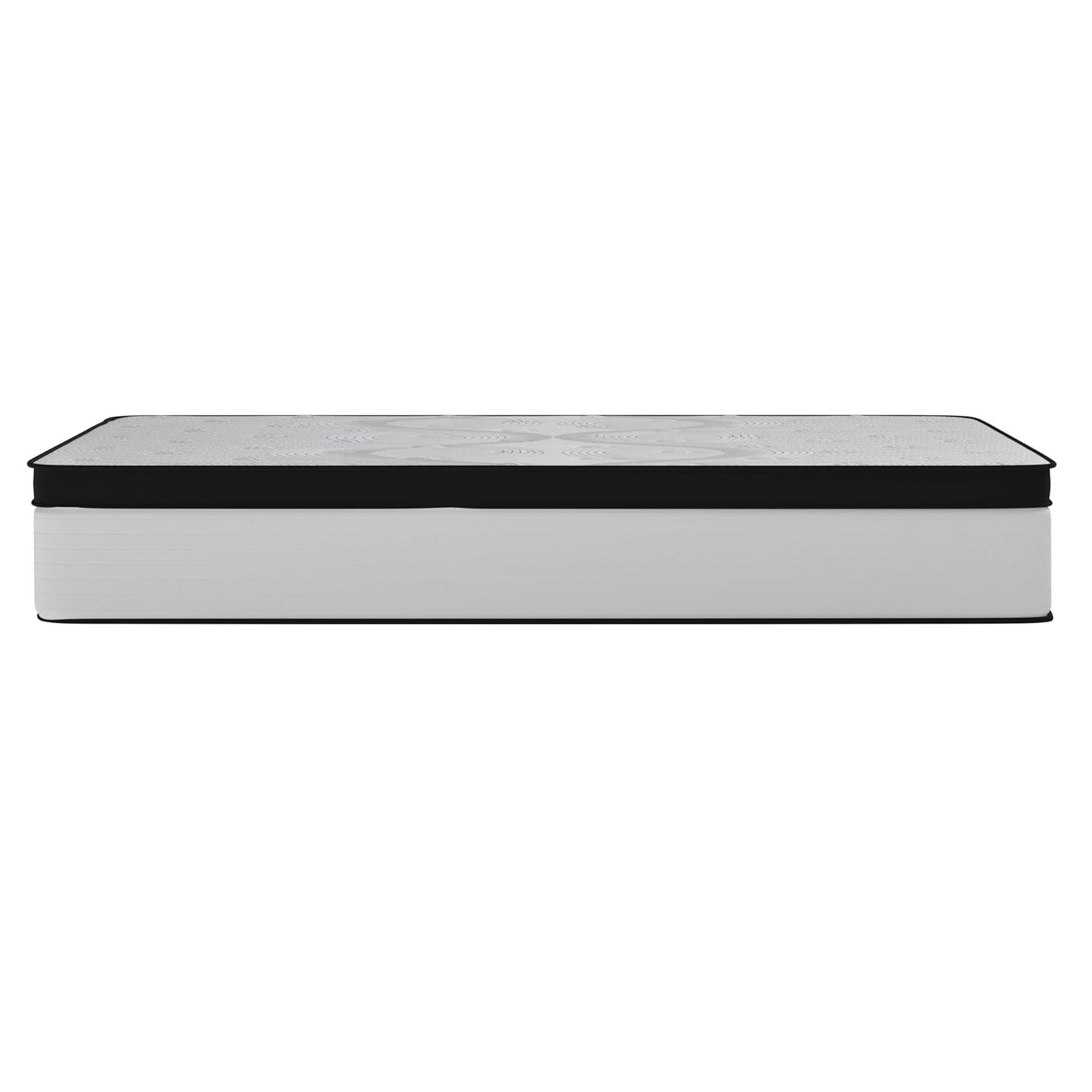 Merrick Lane 12 Inch Extra Firm Twin Hybrid Pocket Spring & CertiPUR-US Certified Foam Mattress in a Box