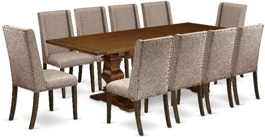 Lassale Removable Leaf Acacia Solid Wood Dining Set