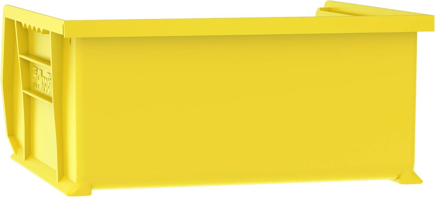 Akro-Mils  Plastic Stacking Bin - 11 x 10.88 x 5 in., Yellow