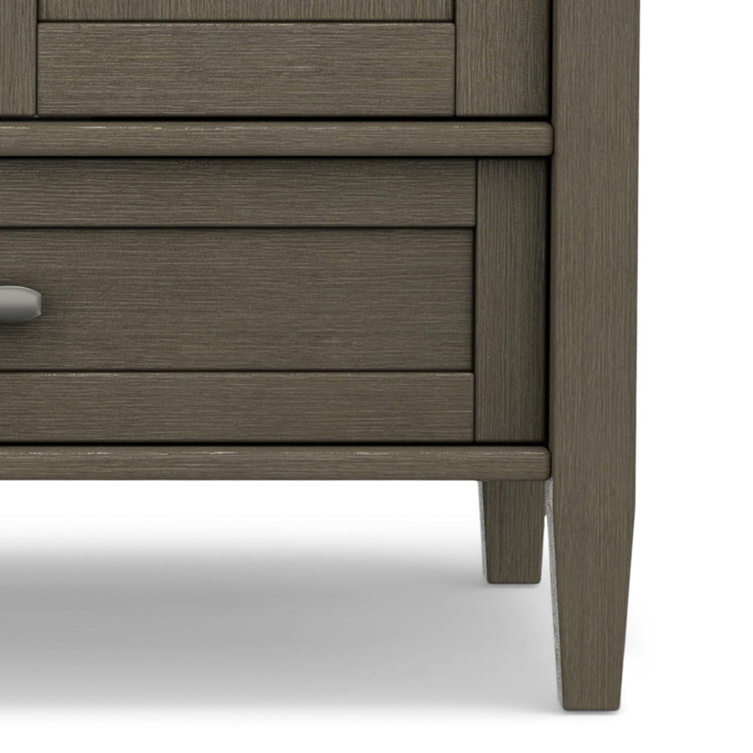 Simpli Home Warm Shaker 47"W Solid Wood TV Stand for TVs up to 55" with 2 Storage Cabinets and 2 Drawers