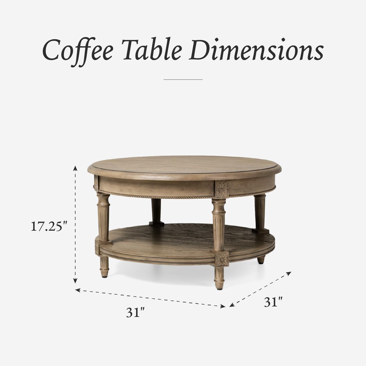 Maven Lane Maven Lane Pullman Round Wooden Coffee Table