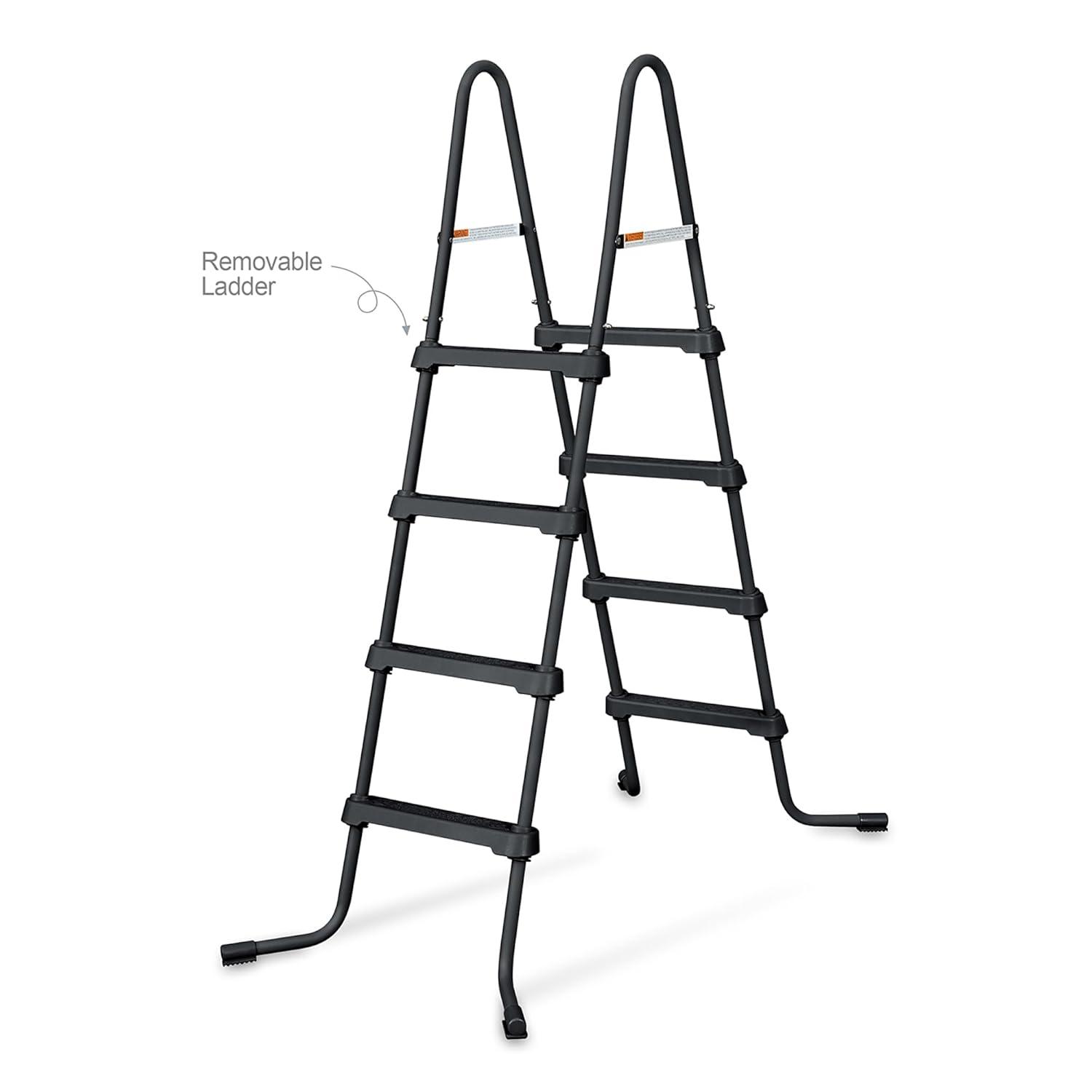 Funsicle Funsicle: Oasis Designer Lap Pool - Above Ground Pool Set, Durable 3-Ply, Powerful Filtration System, SureStep Ladder, For 6-7 People