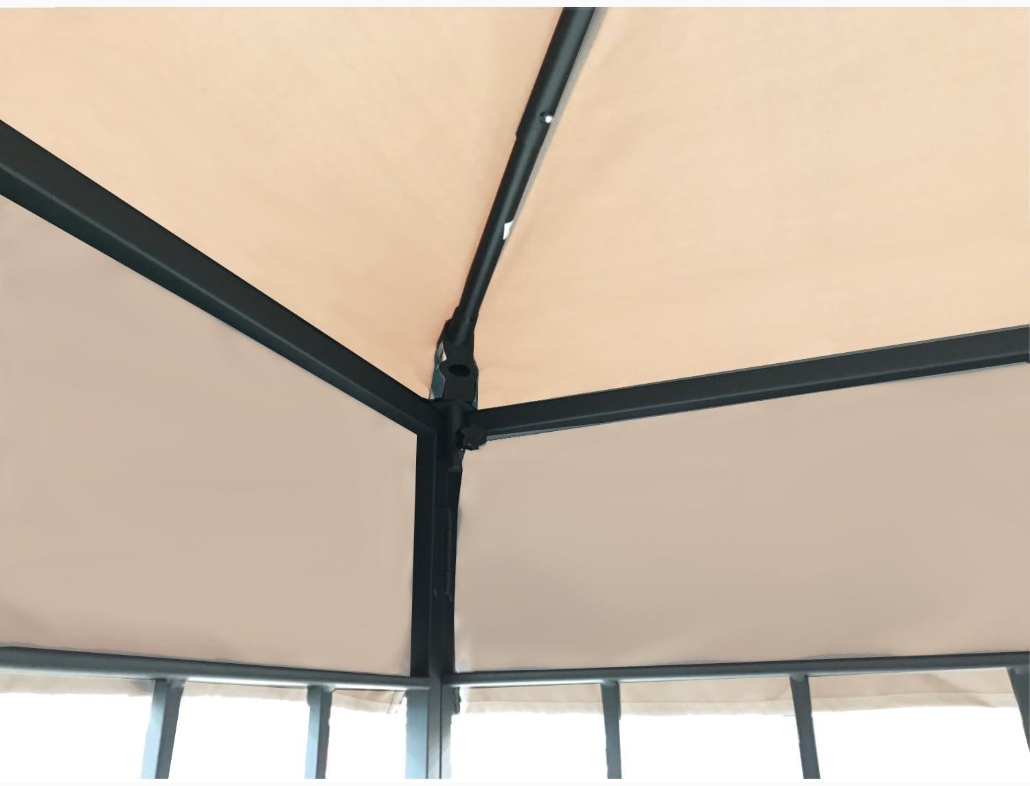 Damask Beige Two-Tiered 10' x 10' Replacement Gazebo Canopy