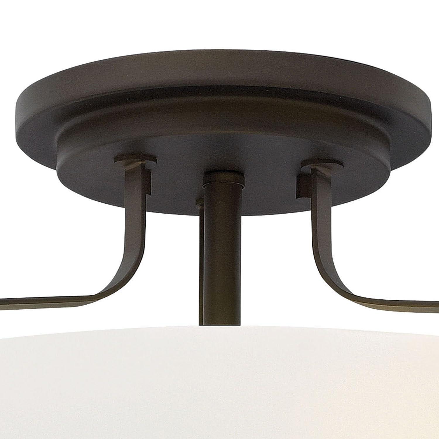 Harper 14.5-in 3-Light Semi-Flush Mount Retro Ceiling Light