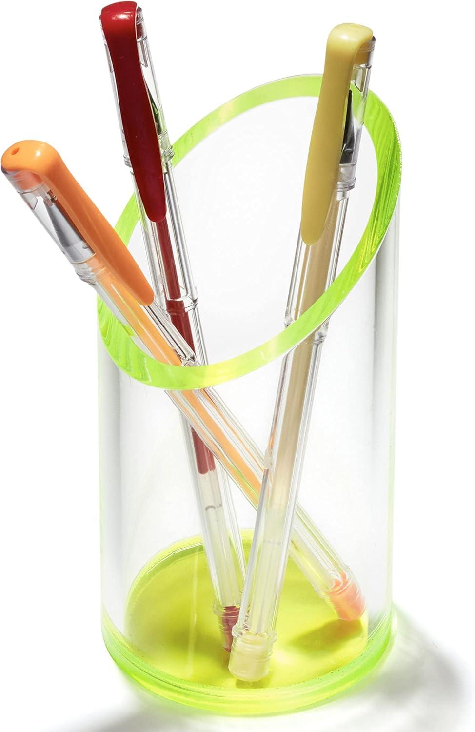 OfficeGoods Acrylic Pencil Holder, Neon Green