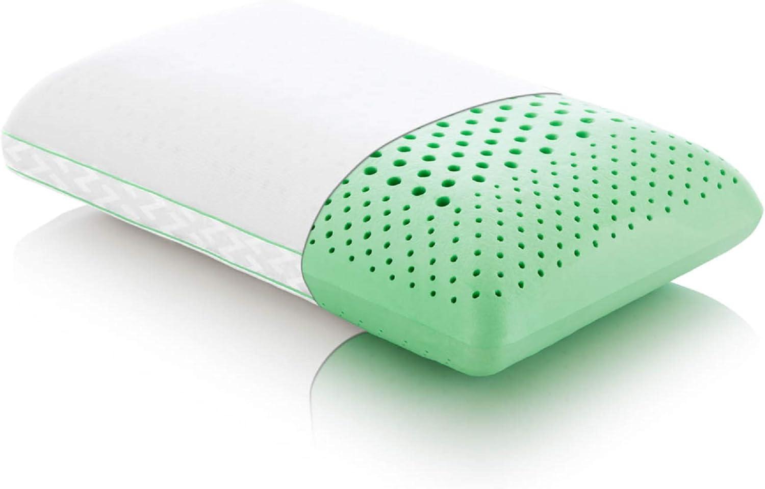 Queen Size Green and White Memory Foam Aromatherapy Pillow