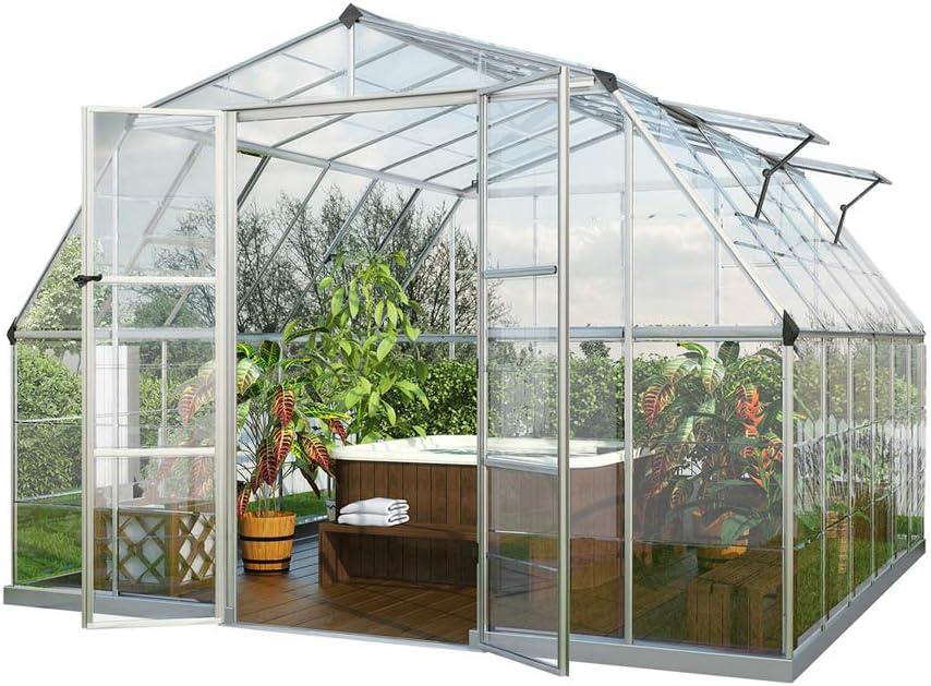 Palram Americana 12' x 12' Clear Polycarbonate Greenhouse