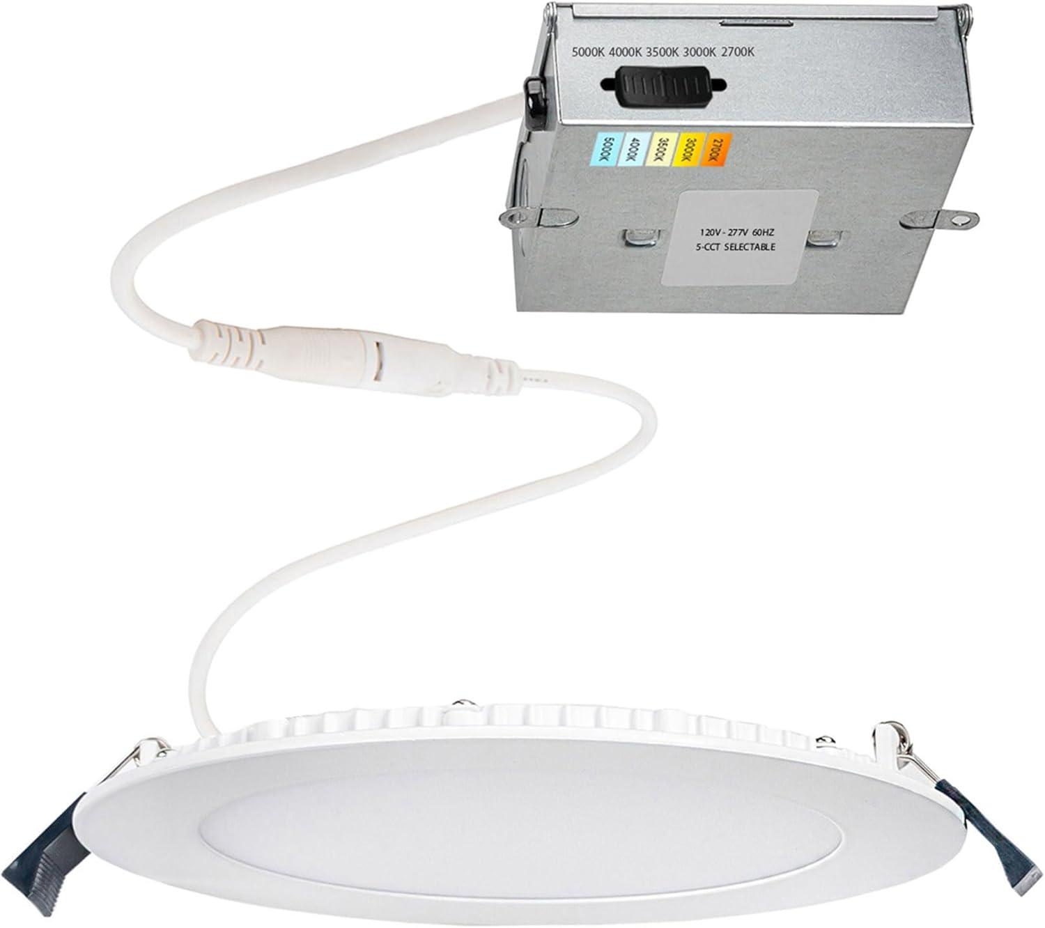 Lotos Selectable Color Temperature Dimmable Air-Tight IC Rated LED Canless Recessed Lighting Kit